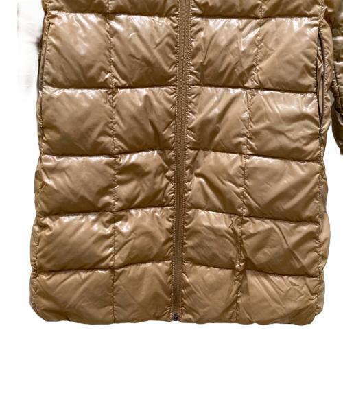 MONCLER（モンクレール）MONCLER (モンクレール) レザートリムリバーシブルダウンコート ベージュの古着・服飾アイテム