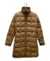 MONCLER（モンクレール）の古着「レザートリムリバーシブルダウンコート」｜ベージュ