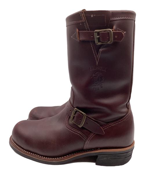 CHIPPEWA（チペワ）CHIPPEWA (チペワ) トゥスチール エンジニアブーツ ブラウン サイズ:9Eの古着・服飾アイテム