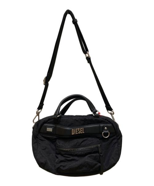 DIESEL（ディーゼル）DIESEL (ディーゼル) LOGOS TOP HANDLE/2WAYショルダーバッグ ブラックの古着・服飾アイテム