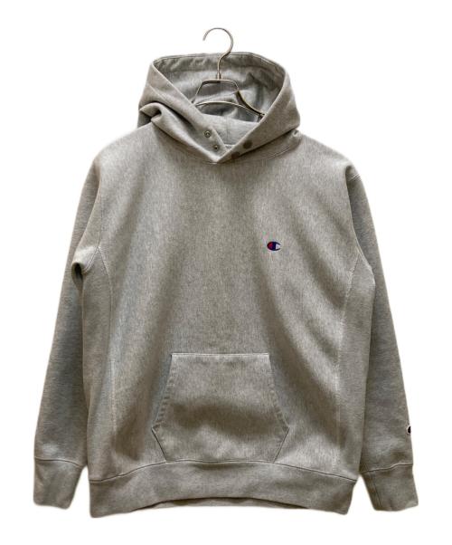 Champion REVERSE WEAVE（チャンピオン リバース ウィーブ）Champion REVERSE WEAVE (チャンピオン リバース ウィーブ) フーデッドスウェットシャツ グレー サイズ:XLの古着・服飾アイテム