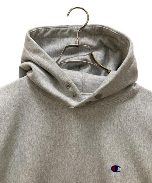Champion REVERSE WEAVE（チャンピオン リバース ウィーブ）Champion REVERSE WEAVE (チャンピオン リバース ウィーブ) フーデッドスウェットシャツ グレー サイズ:XLの古着・服飾アイテム