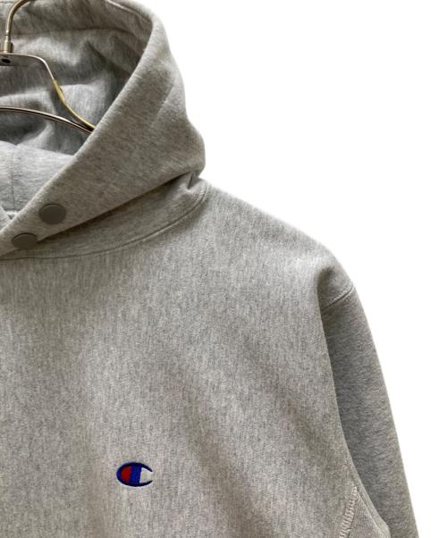 Champion REVERSE WEAVE（チャンピオン リバース ウィーブ）Champion REVERSE WEAVE (チャンピオン リバース ウィーブ) フーデッドスウェットシャツ グレー サイズ:XLの古着・服飾アイテム