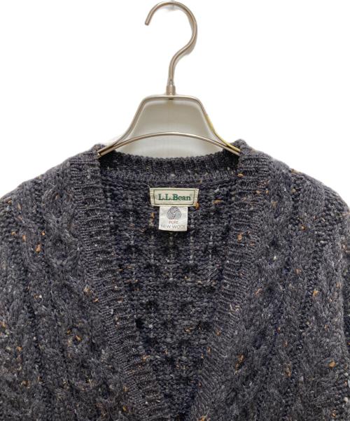 L.L.Bean（エルエルビーン）L.L.Bean (エルエルビーン) オールドケーブルニットカーディガン グレー サイズ:Ｌの古着・服飾アイテム
