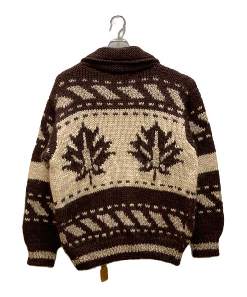 FIRST DOWN（ファーストダウン）FIRST DOWN (ファーストダウン) 90s紅葉ウールカウチンニット ブラウン サイズ:Ｍの古着・服飾アイテム
