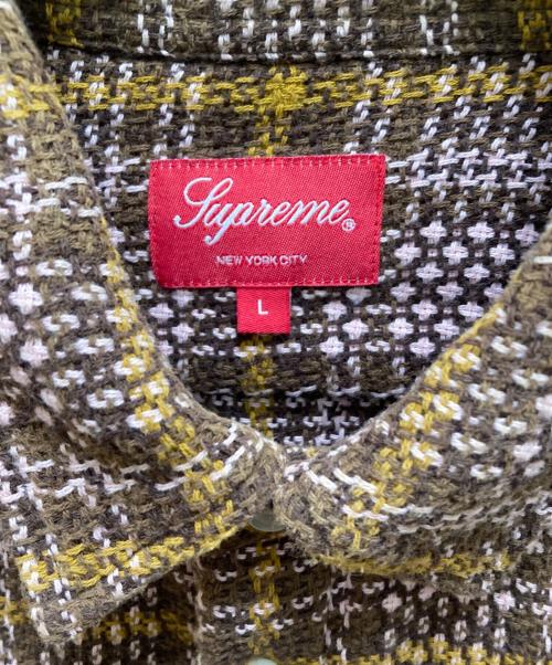 SUPREME（シュプリーム）SUPREME (シュプリーム) バスケットウィーブプラッドシャツ ブラウン サイズ:Lの古着・服飾アイテム