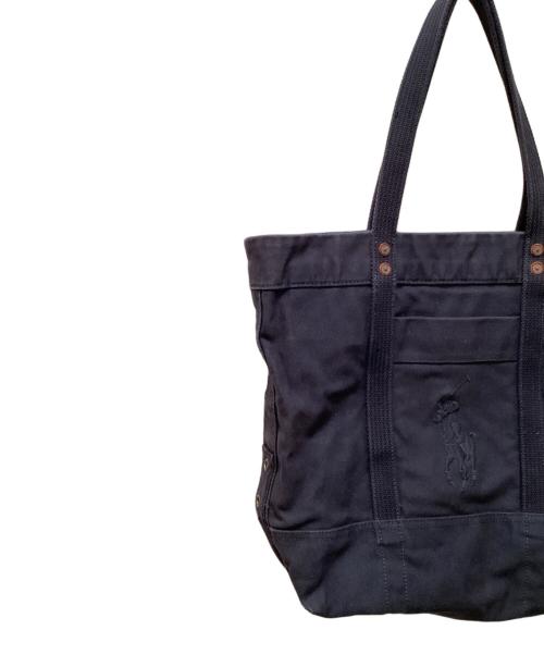 POLO RALPH LAUREN（ポロ・ラルフローレン）POLO RALPH LAUREN (ポロ・ラルフローレン) ビッグポニーキャンバストートバッグ ネイビーの古着・服飾アイテム