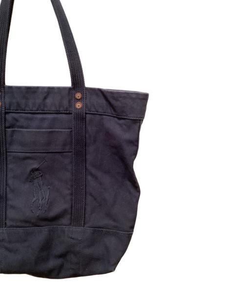 POLO RALPH LAUREN（ポロ・ラルフローレン）POLO RALPH LAUREN (ポロ・ラルフローレン) ビッグポニーキャンバストートバッグ ネイビーの古着・服飾アイテム