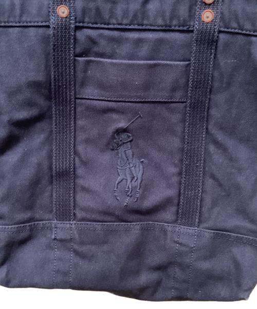 POLO RALPH LAUREN（ポロ・ラルフローレン）POLO RALPH LAUREN (ポロ・ラルフローレン) ビッグポニーキャンバストートバッグ ネイビーの古着・服飾アイテム