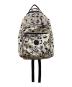 Kipling（キプリング）の古着「Colab Print リュック」｜ホワイト×ネイビー