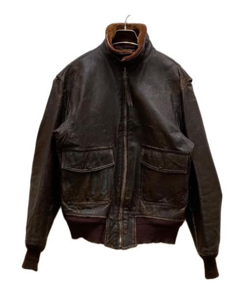 US NAVY（ユーエスネイビー）US NAVY (ユーエスネイビー) ヴィンテージG-1フライトジャケット ブラウン サイズ:40の古着・服飾アイテム