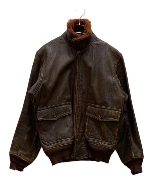 US NAVY（ユーエスネイビー）US NAVY (ユーエスネイビー) ヴィンテージG-1フライトジャケット ブラウン サイズ:38の古着・服飾アイテム