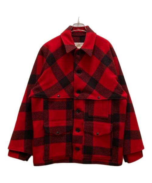 FILSON GARMENT（フィルソン ガーメント）FILSON GARMENT (フィルソン ガーメント) バッファローチェック ダブルマッキーノクルーザージャケット レッド×ブラック サイズ:42の古着・服飾アイテム