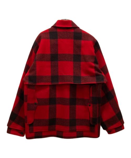 FILSON GARMENT（フィルソン ガーメント）FILSON GARMENT (フィルソン ガーメント) バッファローチェック ダブルマッキーノクルーザージャケット レッド×ブラック サイズ:42の古着・服飾アイテム