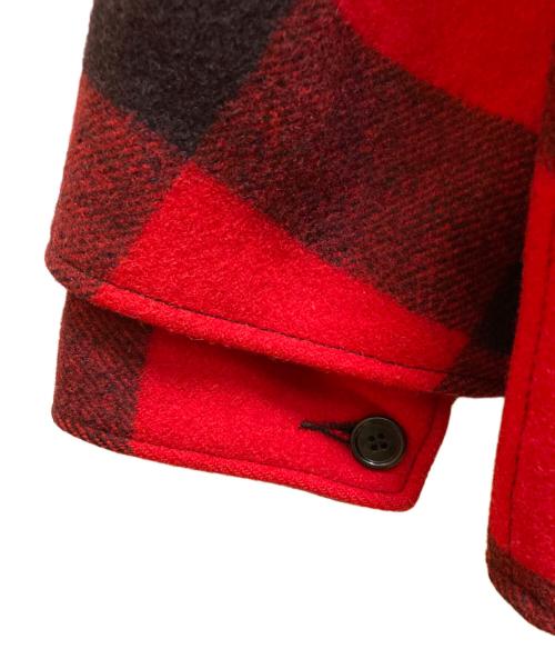 FILSON GARMENT（フィルソン ガーメント）FILSON GARMENT (フィルソン ガーメント) バッファローチェック ダブルマッキーノクルーザージャケット レッド×ブラック サイズ:42の古着・服飾アイテム
