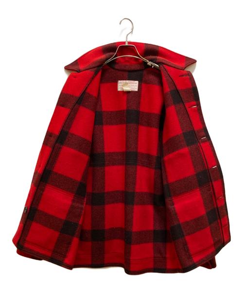 FILSON GARMENT（フィルソン ガーメント）FILSON GARMENT (フィルソン ガーメント) バッファローチェック ダブルマッキーノクルーザージャケット レッド×ブラック サイズ:42の古着・服飾アイテム