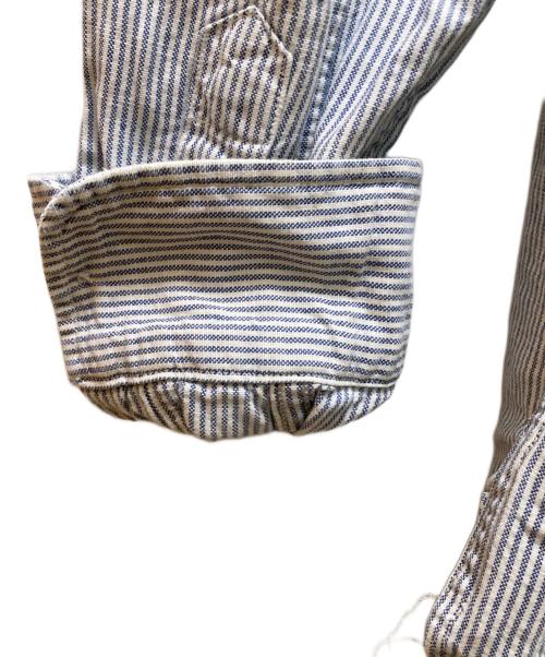 RRL（ダブルアールエル）RRL (ダブルアールエル) ストライプボタンダウンシャツ ホワイト×ブルー サイズ:Mの古着・服飾アイテム