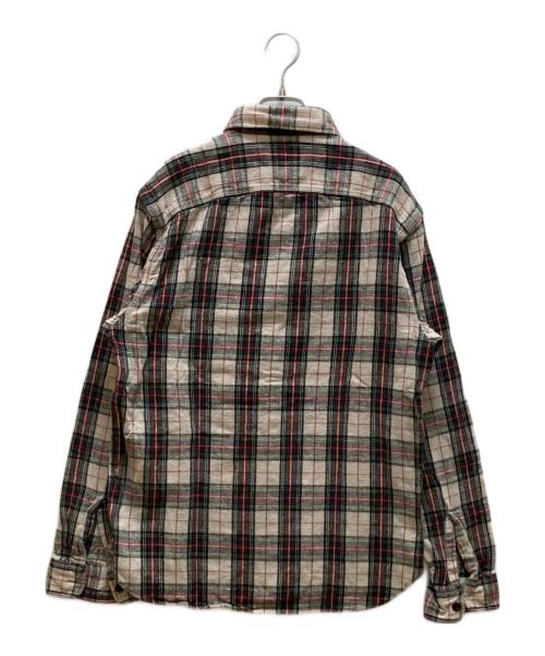 RRL（ダブルアールエル）RRL (ダブルアールエル) リネン・コットン チェックシャツ ベージュ サイズ:Ｍの古着・服飾アイテム