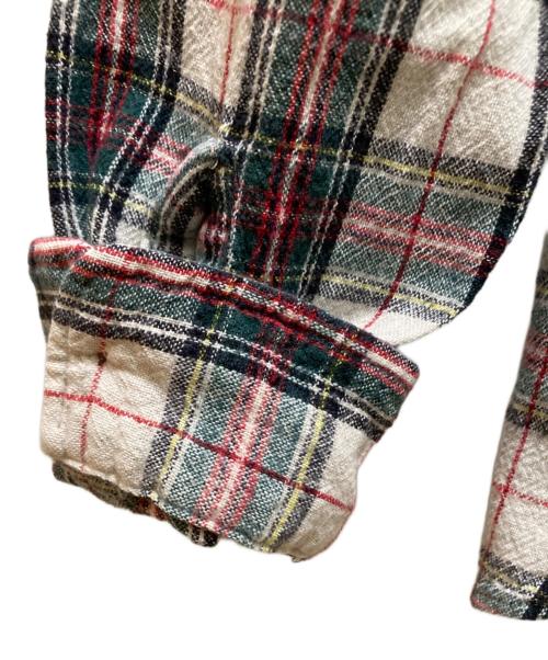 RRL（ダブルアールエル）RRL (ダブルアールエル) リネン・コットン チェックシャツ ベージュ サイズ:Ｍの古着・服飾アイテム