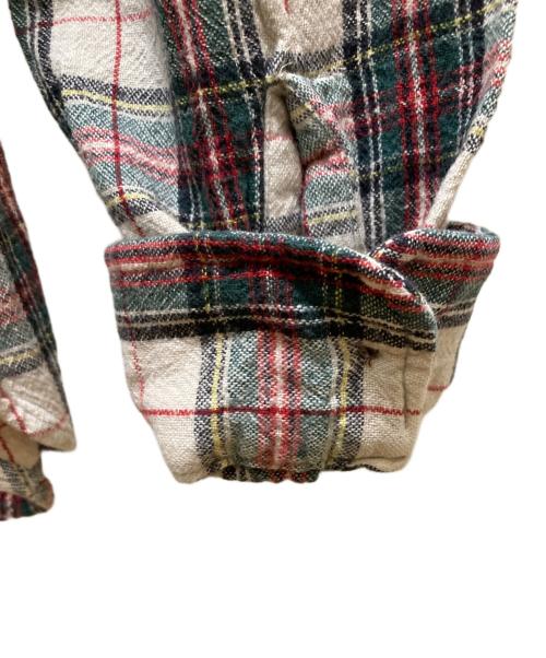 RRL（ダブルアールエル）RRL (ダブルアールエル) リネン・コットン チェックシャツ ベージュ サイズ:Ｍの古着・服飾アイテム