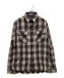 RRL（ダブルアールエル）の古着「リネン・コットン チェックシャツ」｜ベージュ