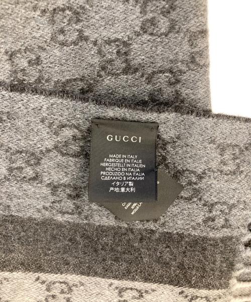GUCCI（グッチ）GUCCI (グッチ) GGパターン ウール・カシミヤストール グレー サイズ:35×165ＣＭの古着・服飾アイテム