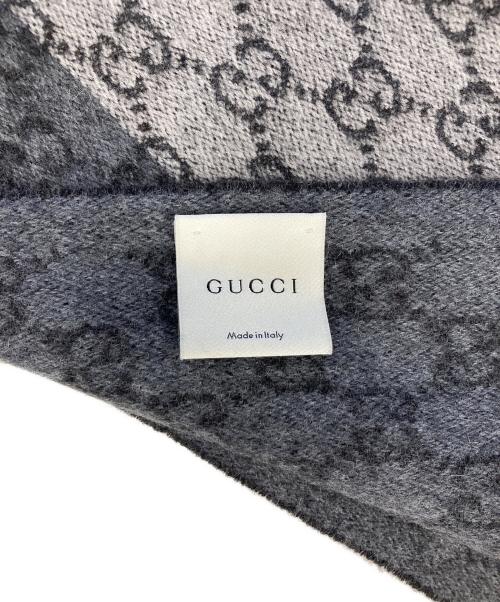 GUCCI（グッチ）GUCCI (グッチ) GGパターン ウール・カシミヤストール グレー サイズ:35×165ＣＭの古着・服飾アイテム