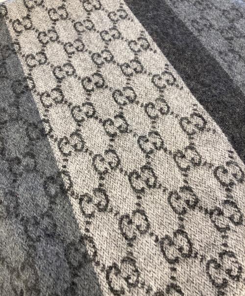 GUCCI（グッチ）GUCCI (グッチ) GGパターン ウール・カシミヤストール グレー サイズ:35×165ＣＭの古着・服飾アイテム