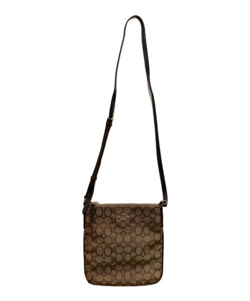 COACH（コーチ）COACH (コーチ) シグネチャークロスボディバッグ ブラウンの古着・服飾アイテム