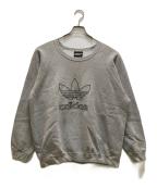 adidasアディダス）の古着「トレフォイルロゴスウェット」｜グレー