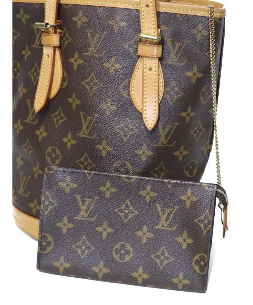 LOUIS VUITTON（ルイ ヴィトン）LOUIS VUITTON (ルイヴィトン) バケットPM ブラウン サイズ:PM モノグラム M42238 FL0041の古着・服飾アイテム