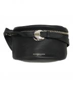 ALEXANDER WANGアレキサンダー・ワン）の古着「Calfskin Chain Belt Bag Black ウエストバッグ」｜ブラック