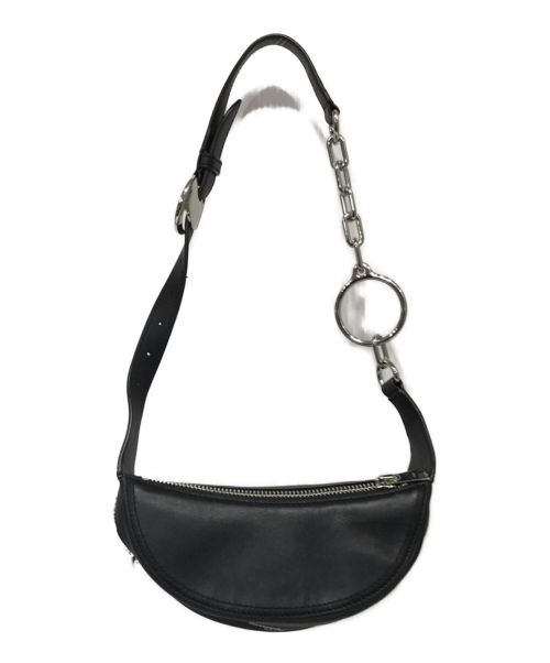 ALEXANDER WANG（アレキサンダー・ワン）ALEXANDER WANG (アレキサンダーワン) Calfskin Chain Belt Bag Black ウエストバッグ ブラックの古着・服飾アイテム
