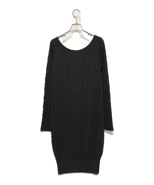 FOXEY（フォクシー）FOXEY (フォクシー) ケーブルニットワンピース ブラック サイズ:40の古着・服飾アイテム