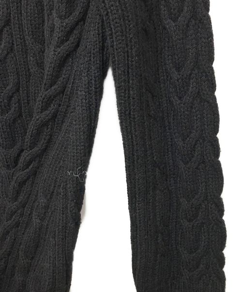 FOXEY（フォクシー）FOXEY (フォクシー) ケーブルニットワンピース ブラック サイズ:40の古着・服飾アイテム