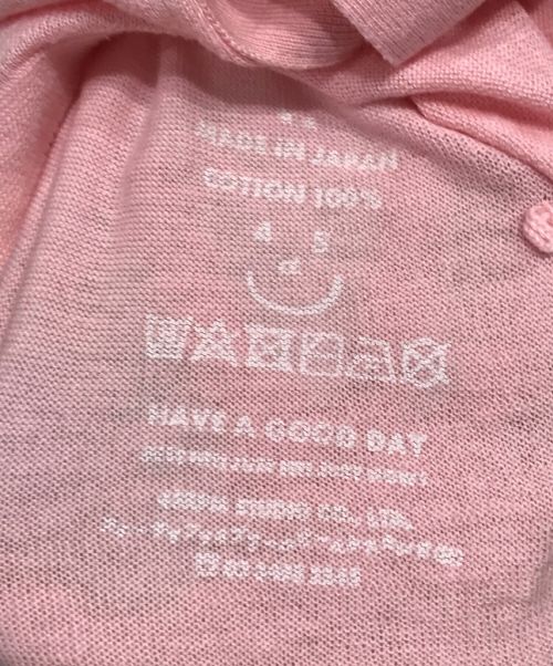 45R（フォーティファイブ・アール）45R (フォーティーファイブアール) スーピマ超ガーゼの908カーディガン ピンク サイズ:2の古着・服飾アイテム