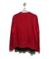 JohnUNDERCOVER (ジョンアンダーカバー) レイヤードデザインカーディガン レッド×グレー サイズ:3：6000円