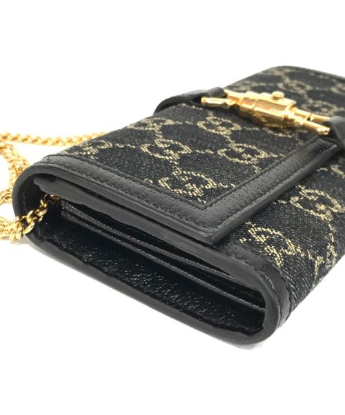 GUCCI（グッチ）GUCCI (グッチ) ジャッキー1961チェーンウォレット ブラック サイズ:記載なしの古着・服飾アイテム