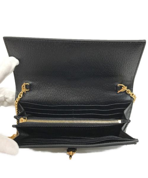GUCCI（グッチ）GUCCI (グッチ) ジャッキー1961チェーンウォレット ブラック サイズ:記載なしの古着・服飾アイテム