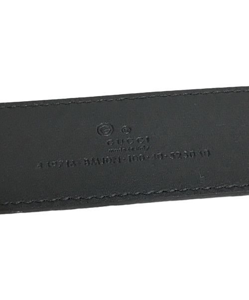 GUCCI（グッチ）GUCCI (グッチ) マイクログッチシマレザーベルト ブラック サイズ:100の古着・服飾アイテム