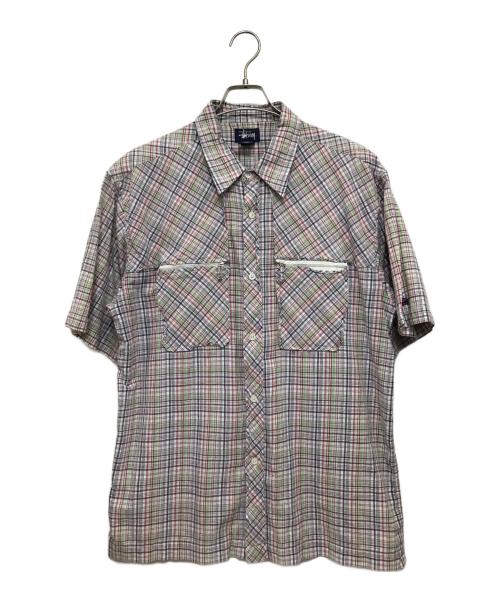 stussy（ステューシー）stussy (ステューシー) オールドギミックチェックシャツ マルチカラー サイズ:Lの古着・服飾アイテム