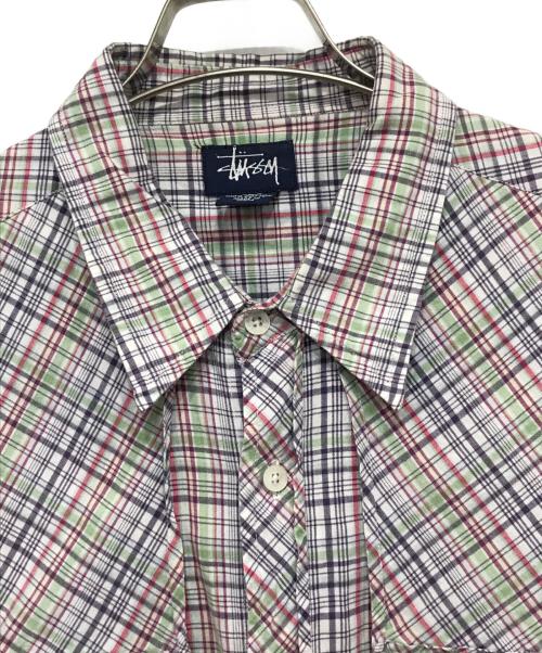 stussy（ステューシー）stussy (ステューシー) オールドギミックチェックシャツ マルチカラー サイズ:Lの古着・服飾アイテム
