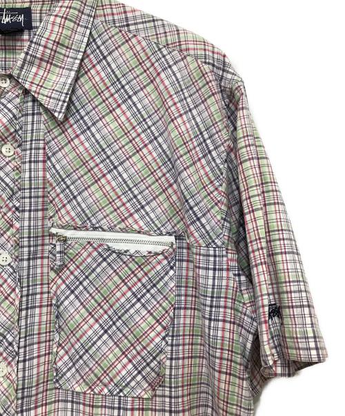 stussy（ステューシー）stussy (ステューシー) オールドギミックチェックシャツ マルチカラー サイズ:Lの古着・服飾アイテム