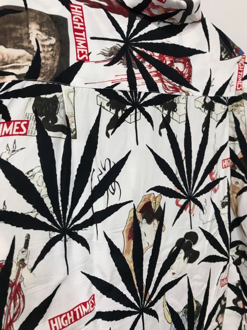 WACKO MARIA（ワコマリア）WACKO MARIA (ワコマリア) HAWAIIAN SHIRT レーヨンアロハシャツ ホワイト×ブラック サイズ:Lの古着・服飾アイテム