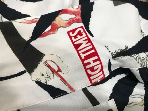 WACKO MARIA（ワコマリア）WACKO MARIA (ワコマリア) HAWAIIAN SHIRT レーヨンアロハシャツ ホワイト×ブラック サイズ:Lの古着・服飾アイテム