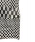 中古・古着 COMME des GARCONS (コムデギャルソン) ポリエステルドットチェッカープリントシースルーTシャツ カットソー ホワイト×ブラック サイズ:不明：8000円