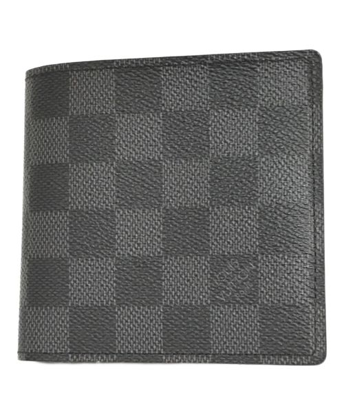 LOUIS VUITTON（ルイ ヴィトン）LOUIS VUITTON (ルイ ヴィトン) ダミエ・グラフィット ポルトフォイユ・マルコ 2つ折り財布 GRAPHITE(グラファイト)の古着・服飾アイテム