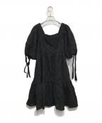 HER LIP TOハーリップトゥ）の古着「Beach walk dress レースドレス」｜ブラック