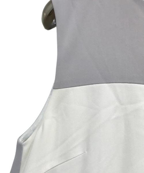 GRACE CLASS（グレースクラス）GRACE CLASS (グレースクラス) プリーツバイカラードレス ホワイト×グレー サイズ:36の古着・服飾アイテム