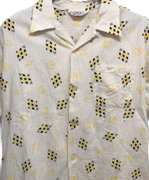 Star OF HOLLYWOOD（スターオブハリウッド）Star OF HOLLYWOOD (スターオブハリウッド) DIAMOND 半袖 オープンカラーシャツ ホワイト サイズ:Mの古着・服飾アイテム